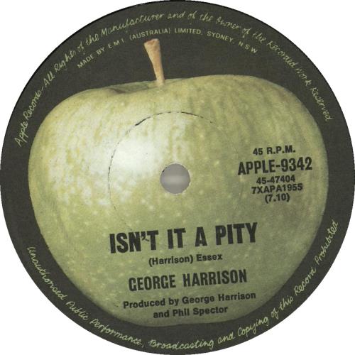 George Harrison My Sweet Lord - Green Apple label on both sides